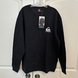 QUIKSILVER CREW NECK SWEATSHIRT #1825622 - Size XL - Black Crewneck - Surf Wear